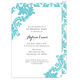 Aqua Damask Invitations Image 10 of 12